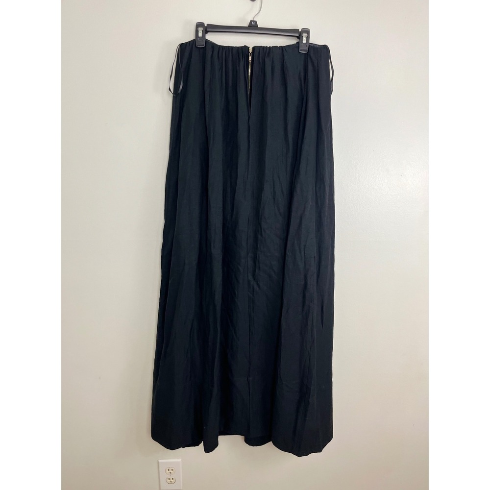 DISSH Shaniya Minimalist Strapless Maxi Dress Womens 8 Black Linen DNP11368 - Picture 4 of 9